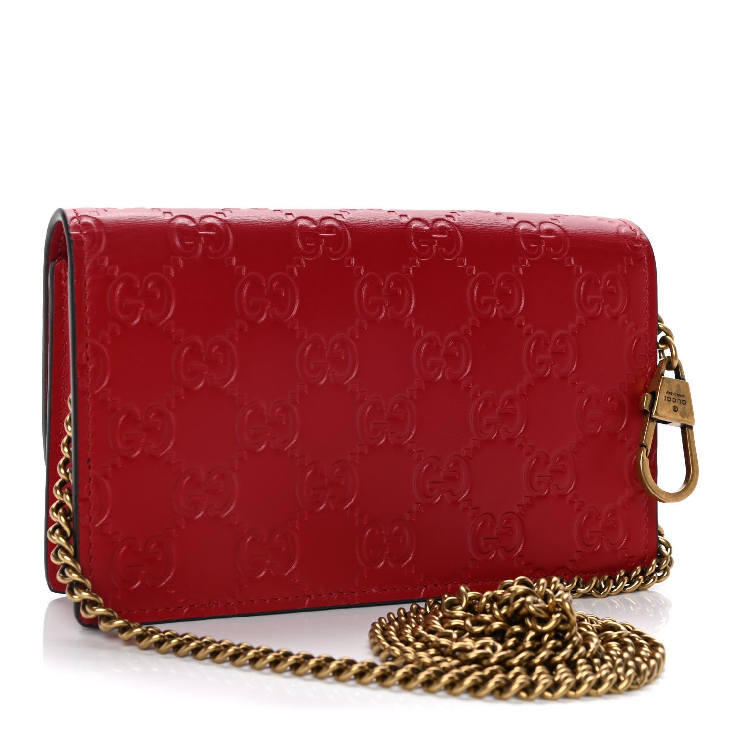 Gucci Guccissima Mini Cherry Chain Bag Hibiscus Red 4 of 13