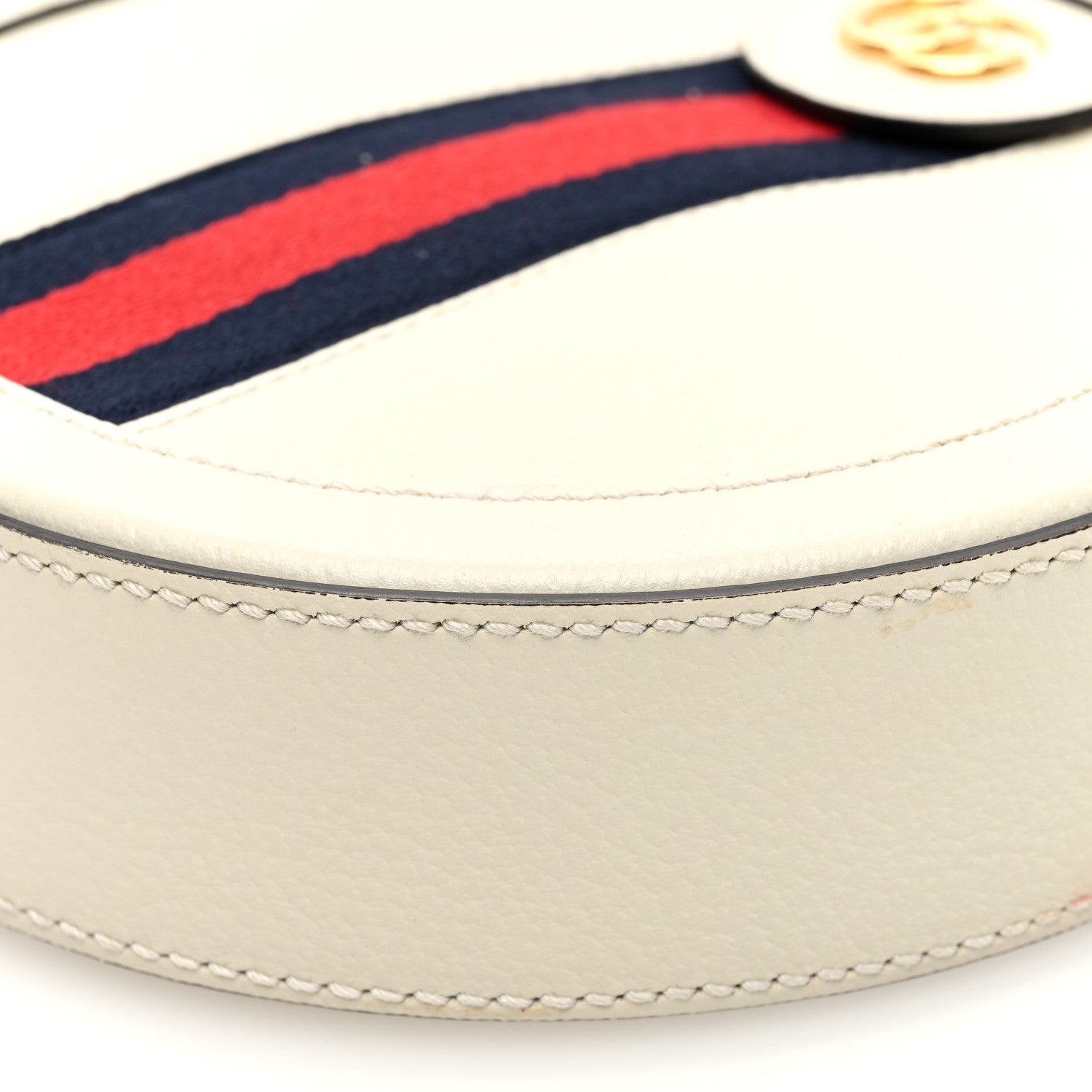 Gucci Textured Calfskin Web Mini Ophidia Round Shoulder Bag Mystic White 10 of 10