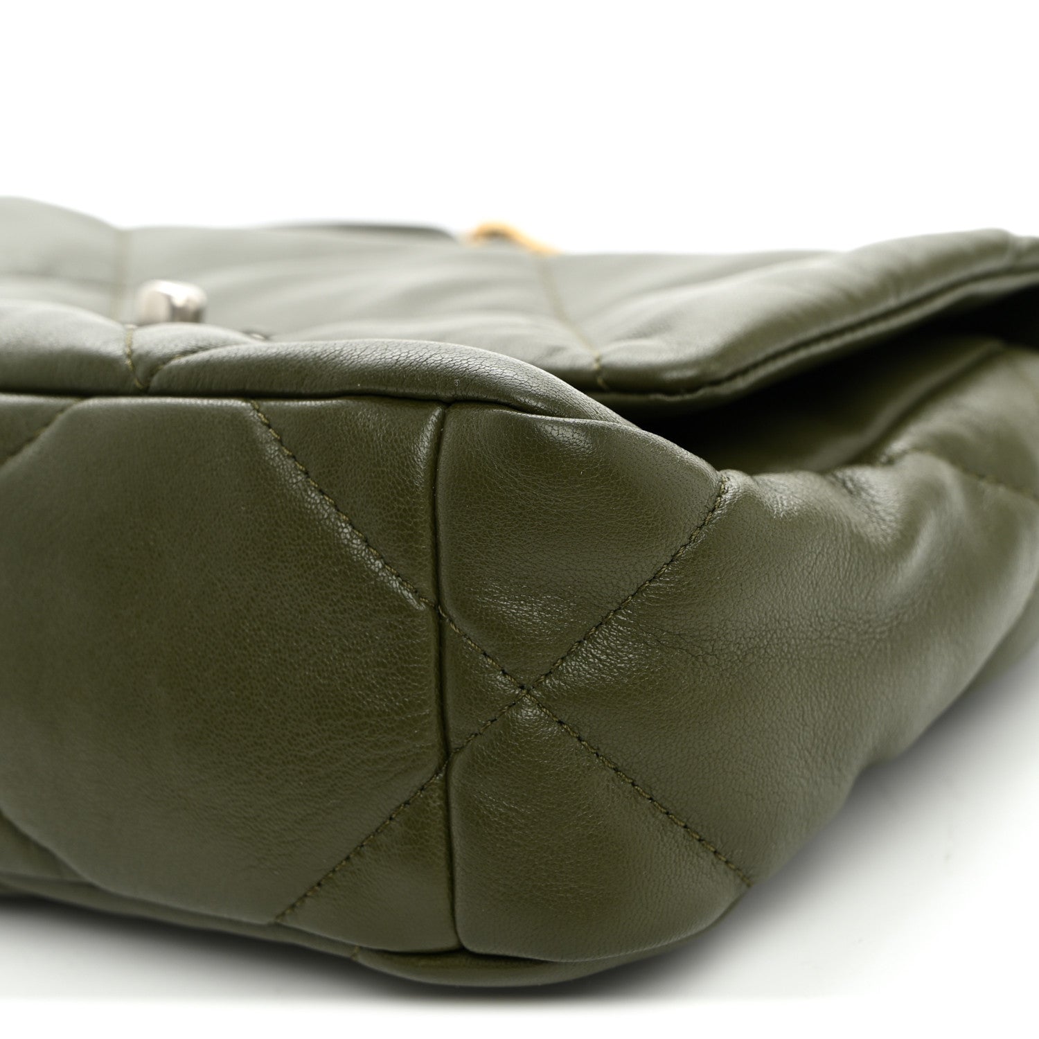 Chanel Lambskin Quilted Medium Chanel 19 Flap Khaki 10 of 10