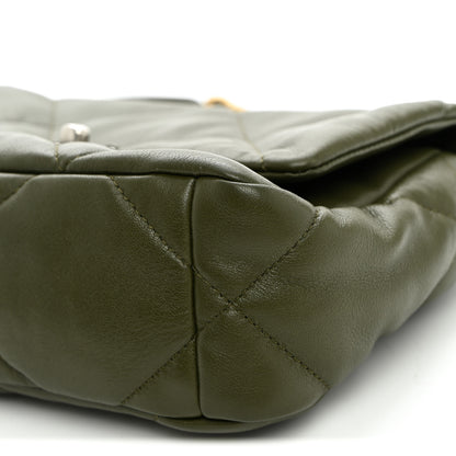 Chanel Lambskin Quilted Medium Chanel 19 Flap Khaki 10 of 10