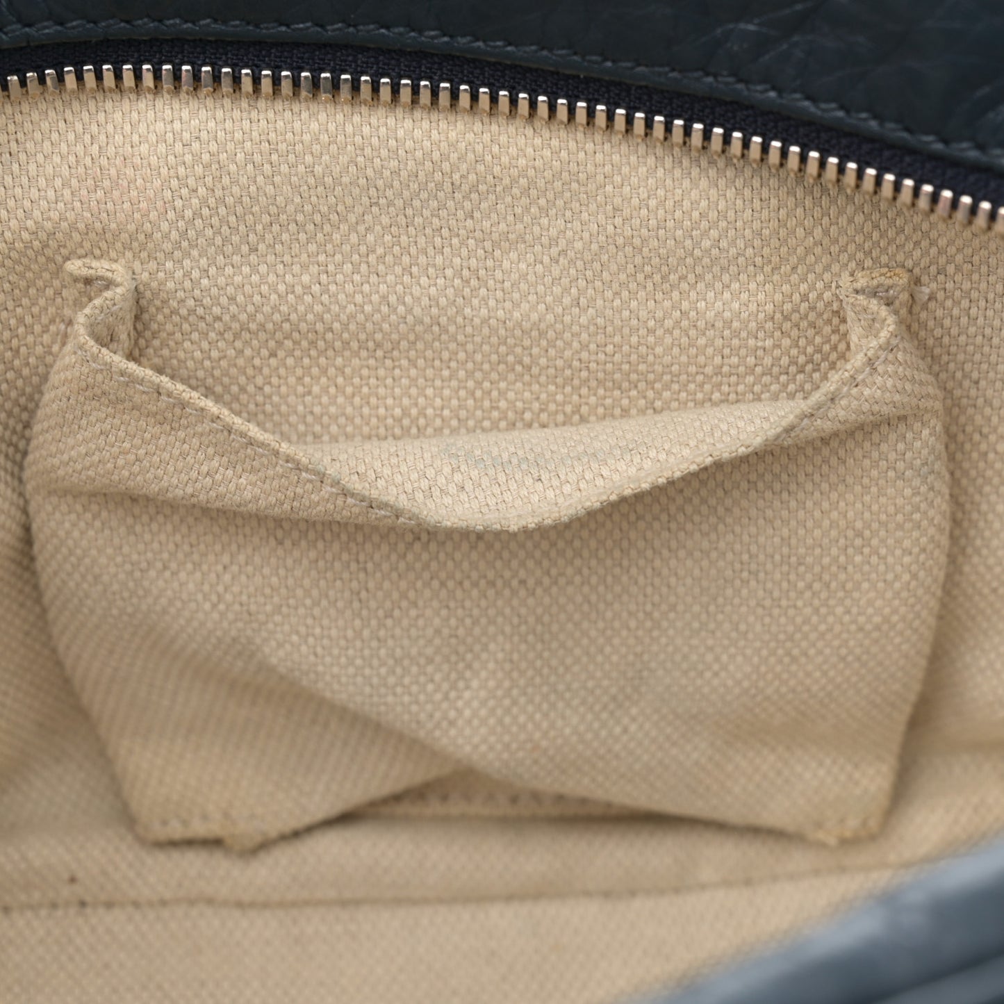 Pebbled Calfskin Small Soho Disco Bag Blue