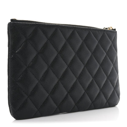 Chanel Caviar Quilted Crystal Enamel Cosmetic Case Black 3 of 8