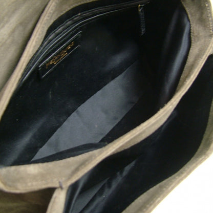 Saint Laurent Suede Leather Stud Flap 9 of 11