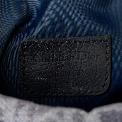 Christian Dior Denim Monogram Flight Trotter Cosmetic Pouch Blue 6 of 10