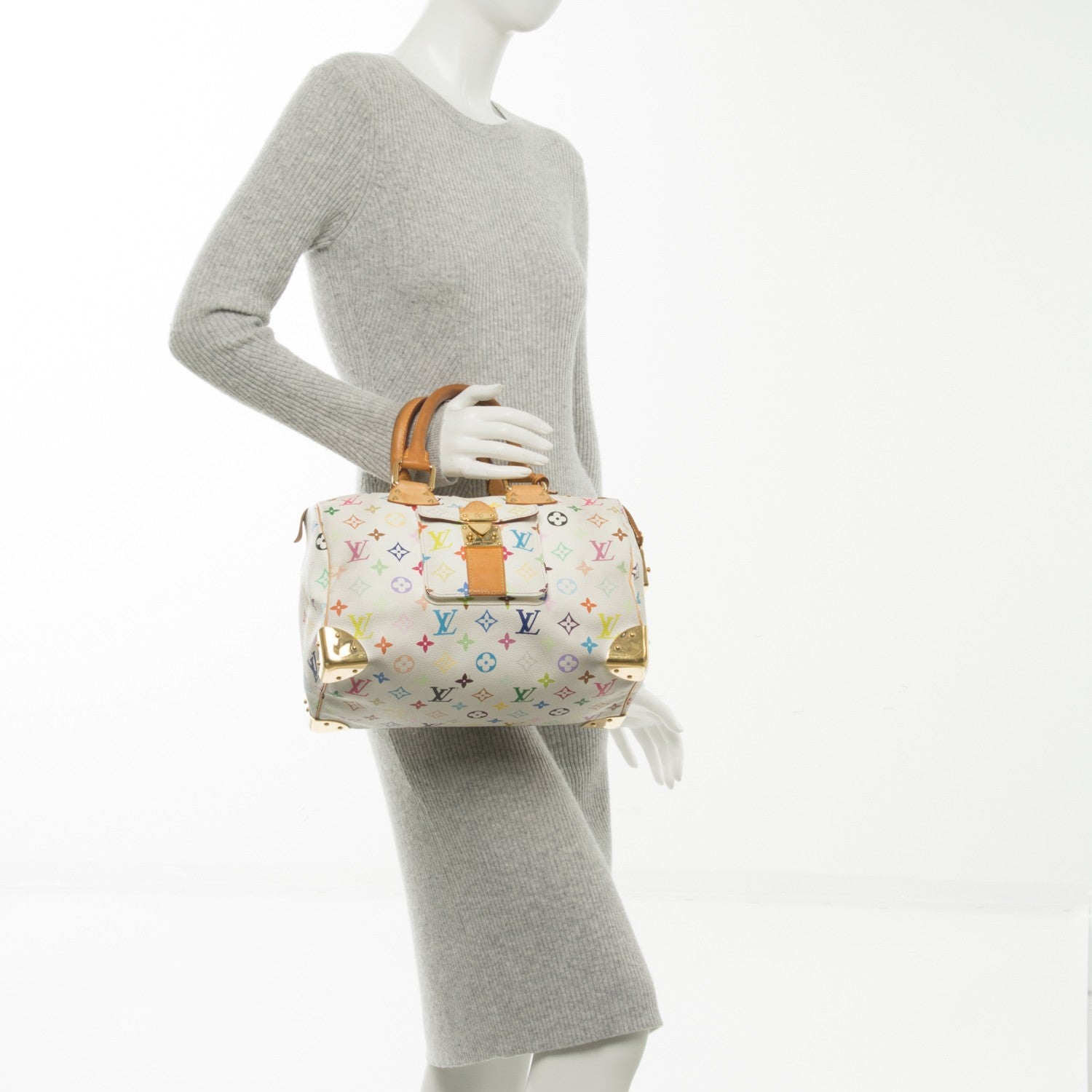 Louis Vuitton Monogram Multicolor Speedy 30 White 2 of 8