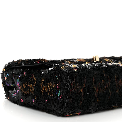 Chanel Sequin CC Small Single Flap  Black Multicolor 9 of 11