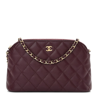 Chanel Caviar Quilted Classic Clutch With Chain Burgundy 1 of 12