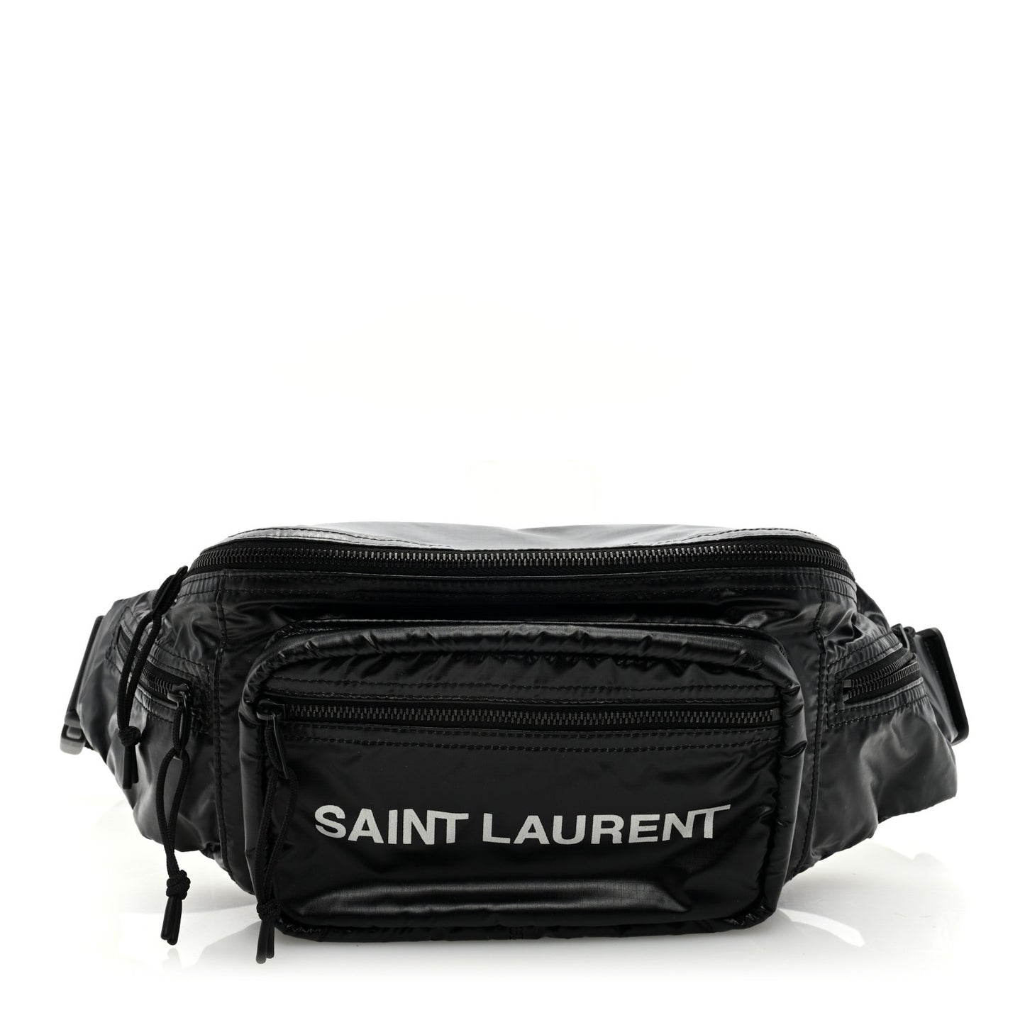 SAINT LAURENT Nylon Logo Nuxx Body Belt Bag Black