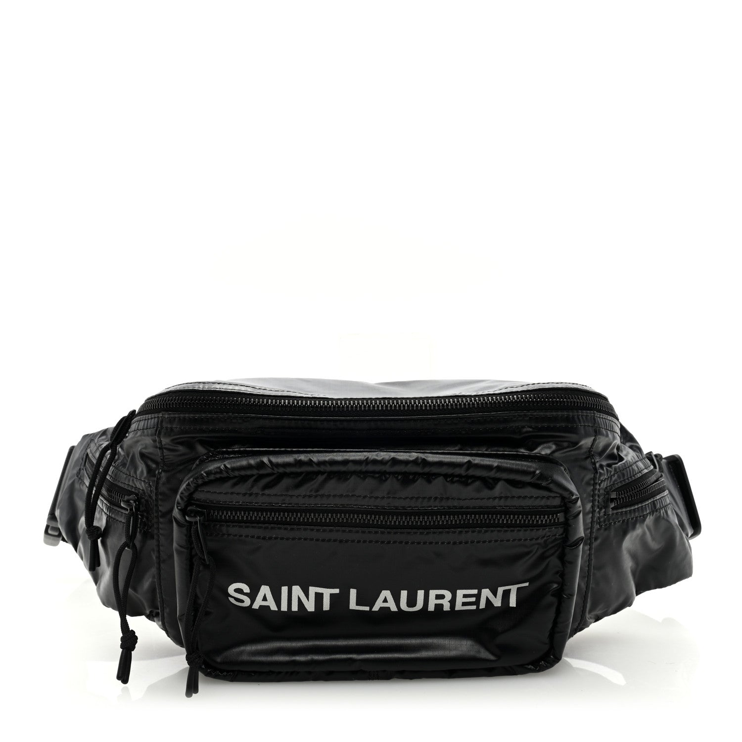 Saint Laurent SAINT LAURENT Nylon Logo Nuxx Body Belt Bag Black 1 of 8