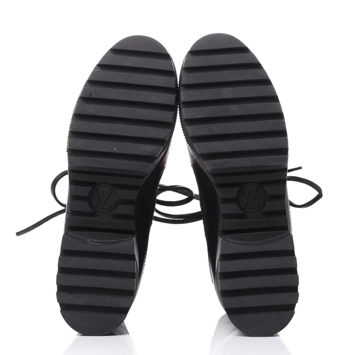 Suede Calfskin Monogram World Tour Platform Desert Boots 37 Black