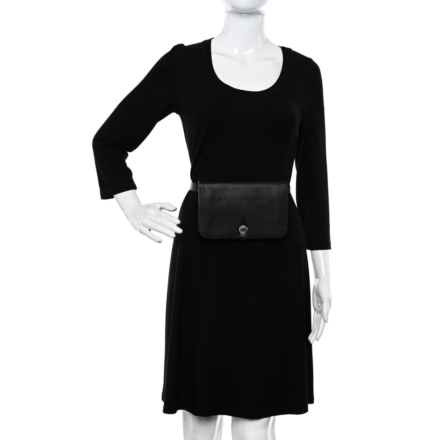 Hermes Togo Dogon Wallet Waist Pouch Black 11 of 11