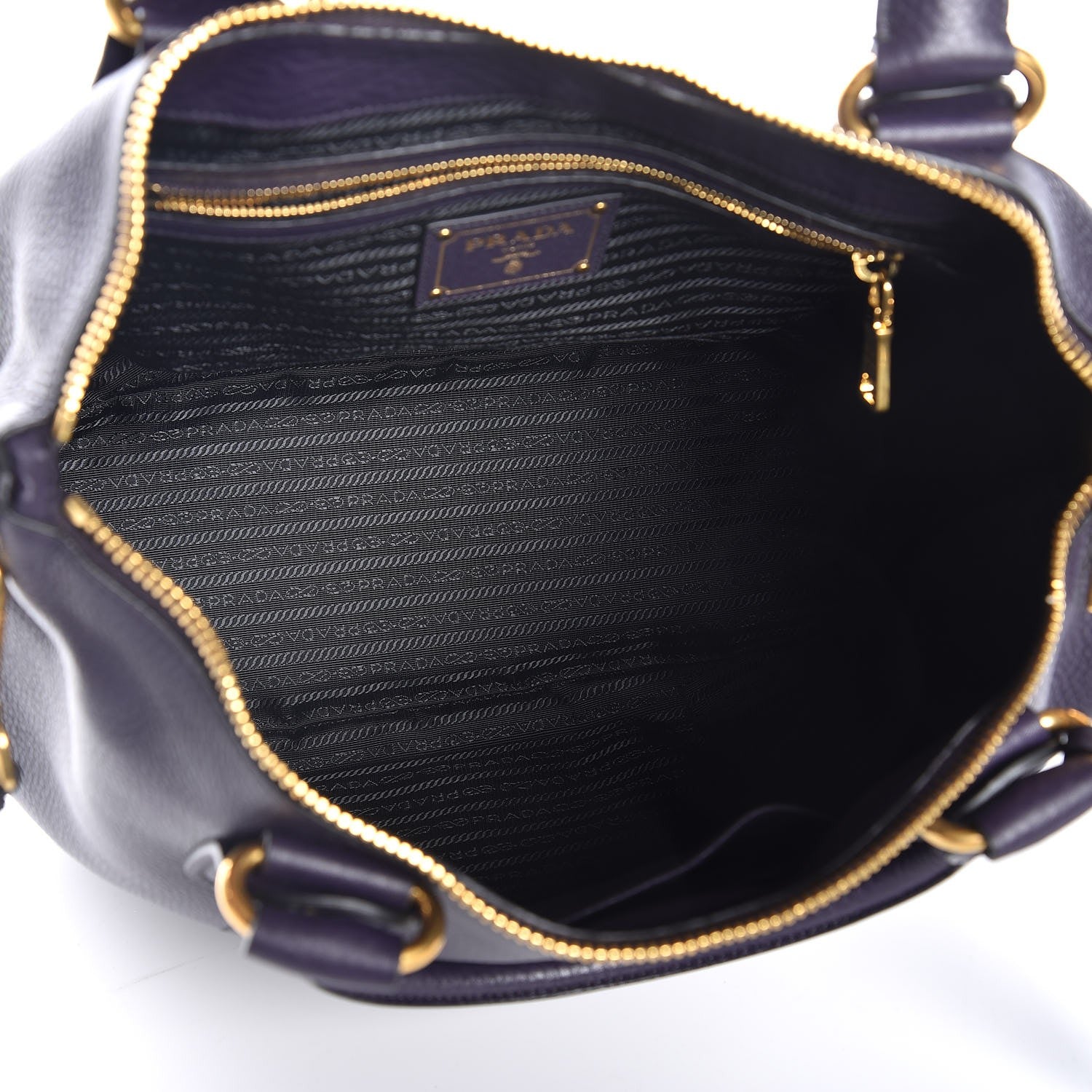 Prada Vitello Daino Tote Melanzana 6 of 8