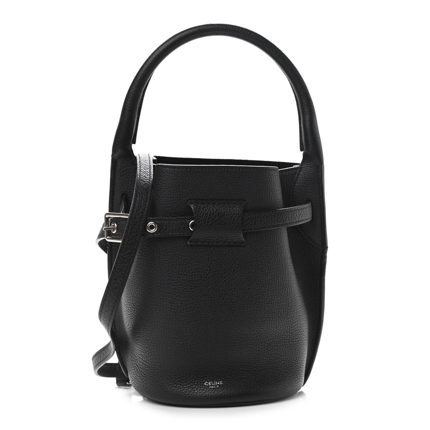 Supple Grained Calfskin Nano Big Bag Bucket Black