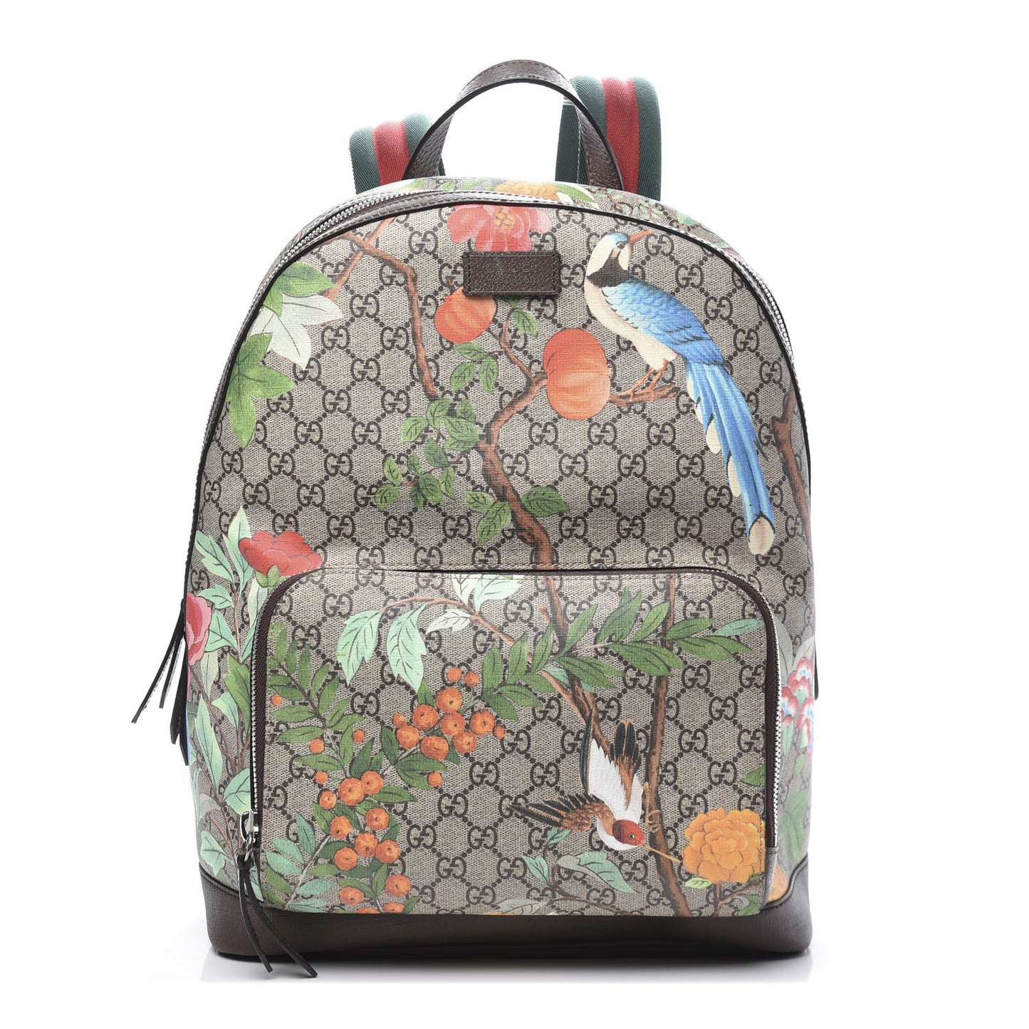 GG Supreme Monogram Tian Web Small Day Backpack Beige Multicolor New Acero