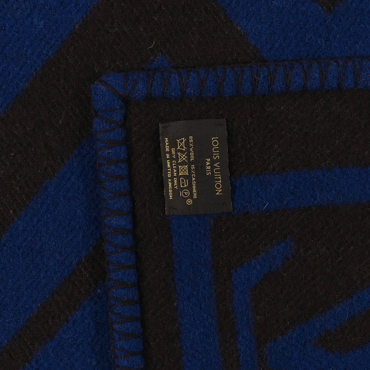 Louis Vuitton Wool Cashmere Karakoram Blanket Blue 4 of 5