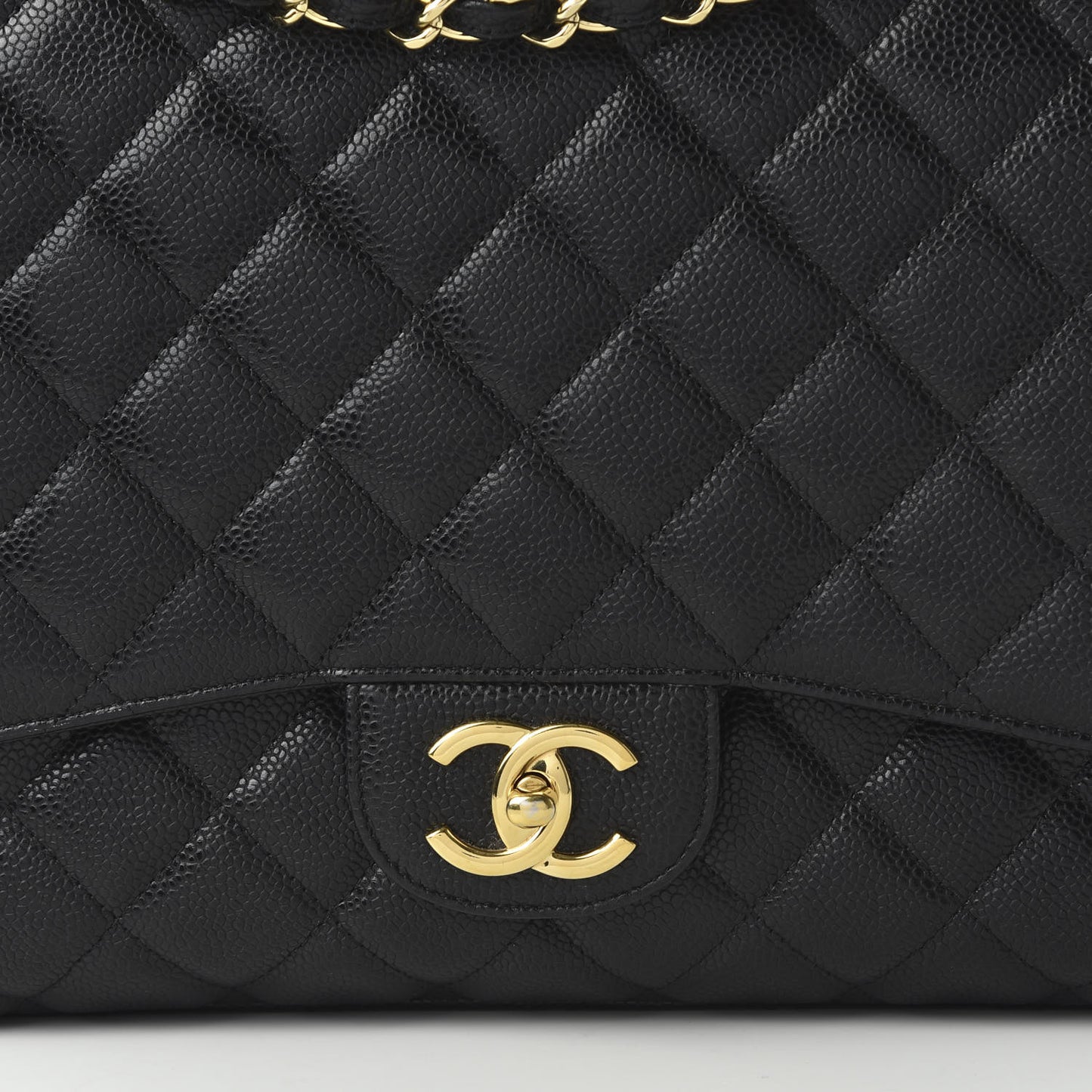 Caviar Quilted Maxi Double Flap Black