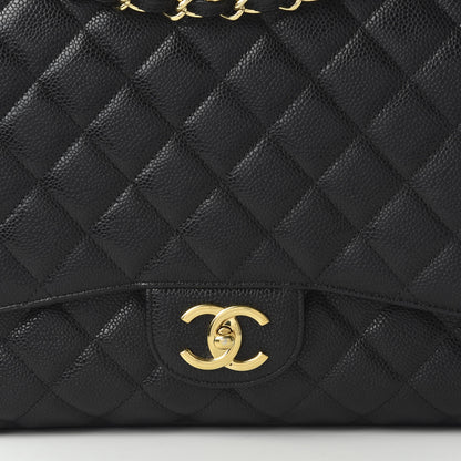 Chanel Caviar Quilted Maxi Double Flap Black 12 of 21