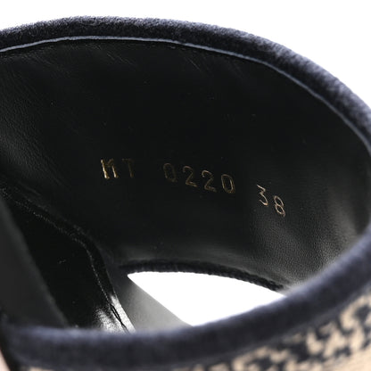 Christian Dior Cotton Embroidered Dway 40mm Slide Sandals 38 Deep Blue 8 of 8