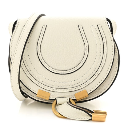 Chloe Calfskin Nano Marcie Saddle Bag White 1 of 12