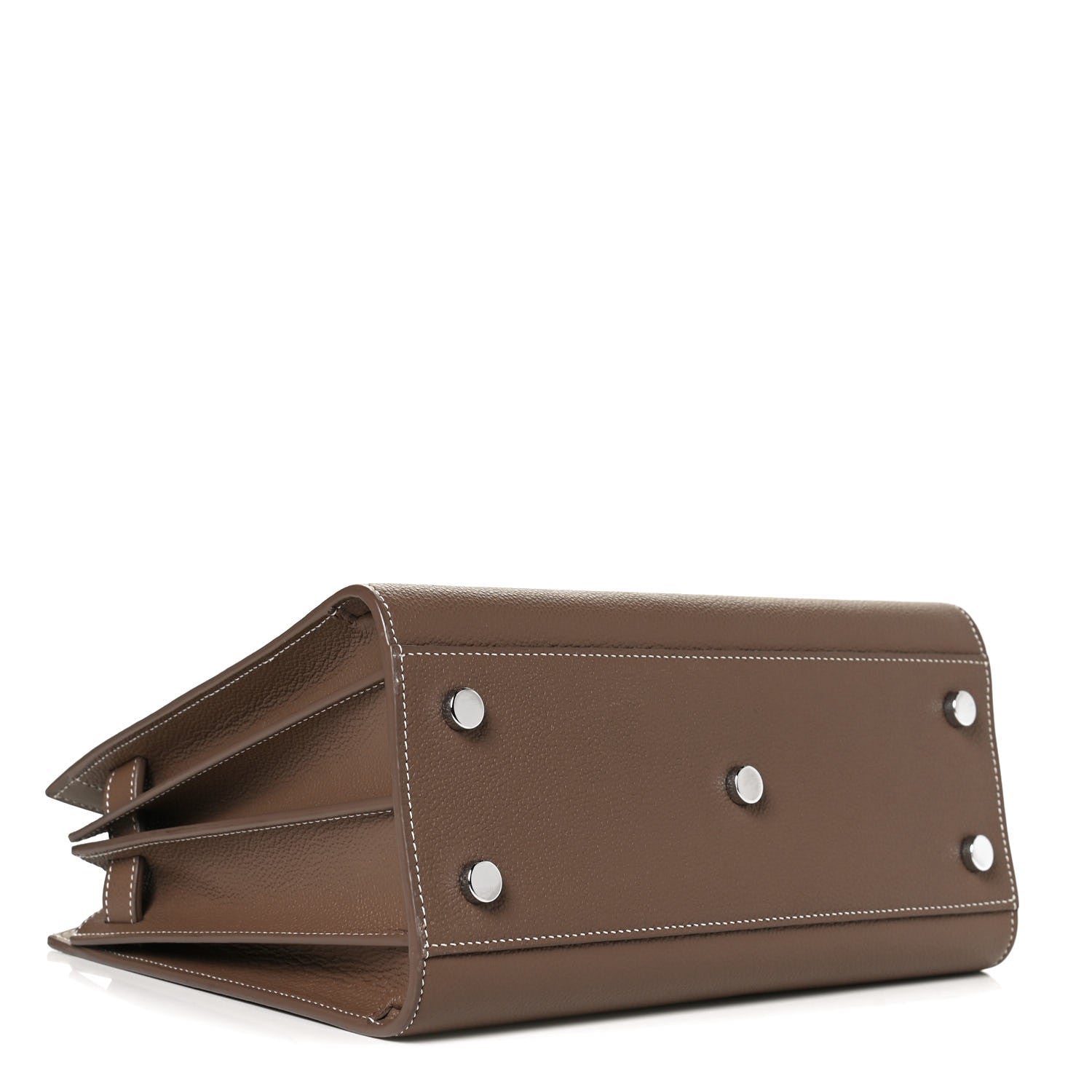 Saint Laurent Grained Calfskin Topstich Baby Sac De Jour Taupe 4 of 11