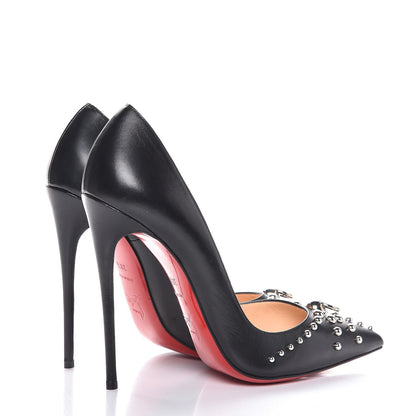 Christian Louboutin Kid Door Knock 120 Pumps 38.5 Black 4 of 7