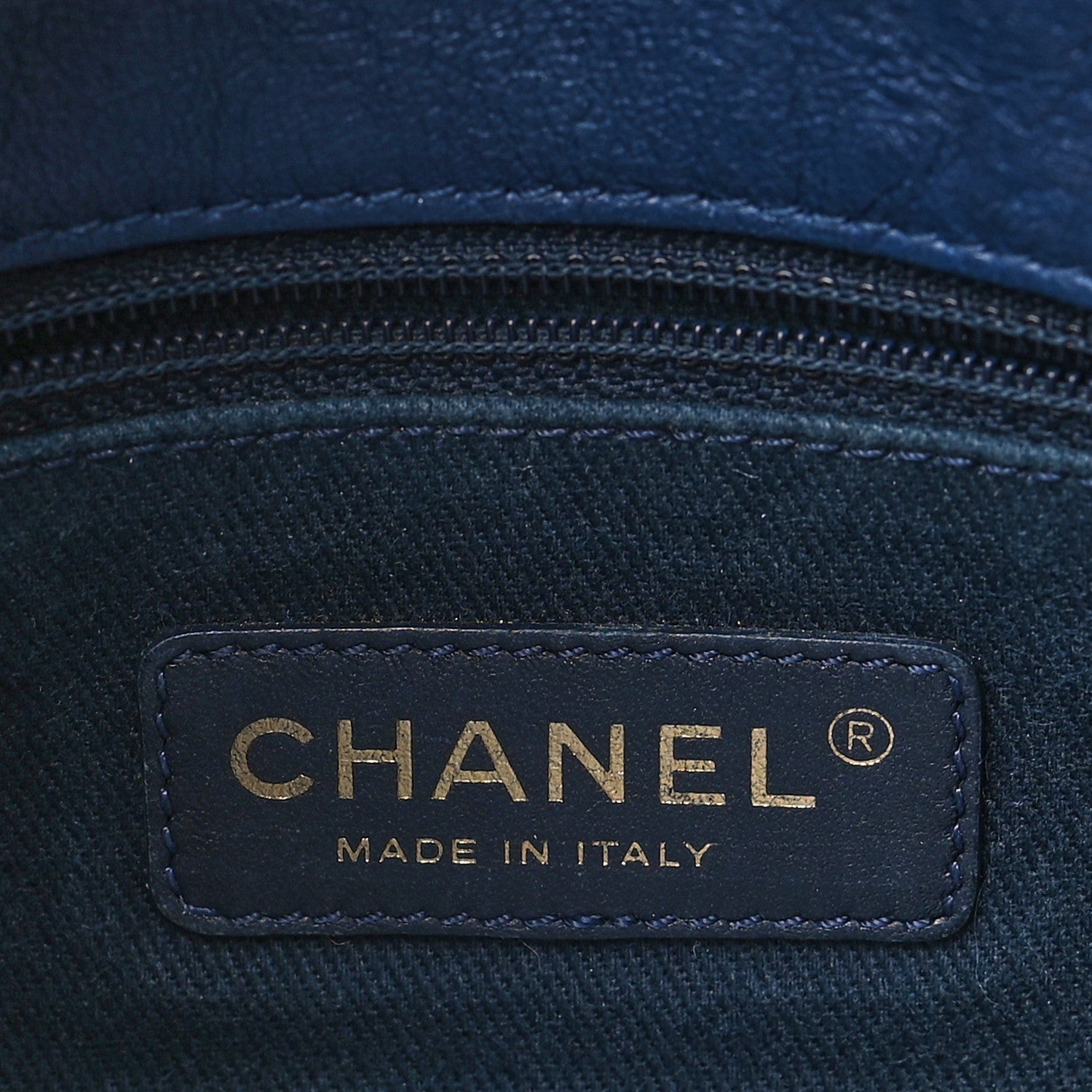 Chanel Calfskin Surpique Chevron Small Flap Navy 6 of 10