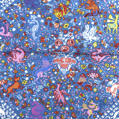 Hermes Cashmere Silk Jardins De Soie Shawl 140 Bleu Vert Rose 6 of 6