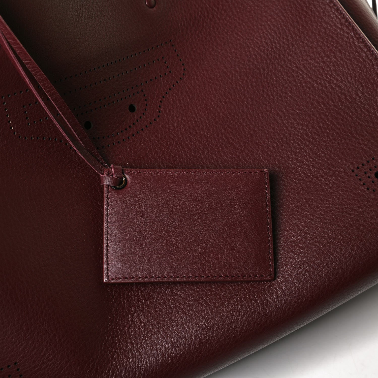 Balenciaga Calfskin Blackout Hardware Perforated Papier B4 Tote Burgundy 12 of 13