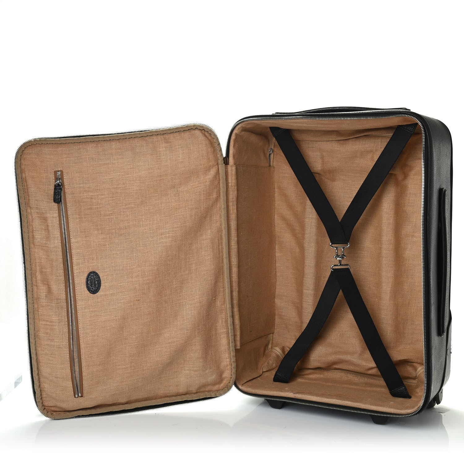Fendi Calfskin Carry On Luggage Black 4 of 4