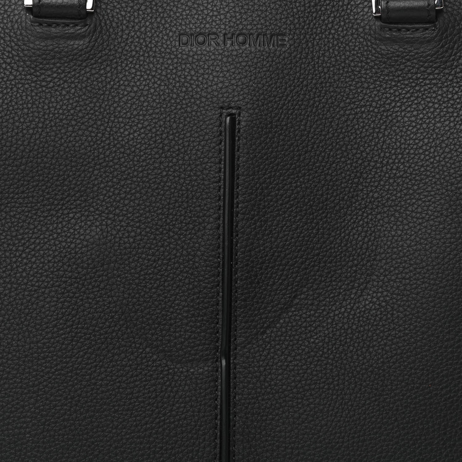 Christian Dior HOMME Calfskin Zip Around Briefcase Black 7 of 11