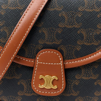 Celine Canvas Calfskin Triomphe Mini Besace Tan 9 of 12