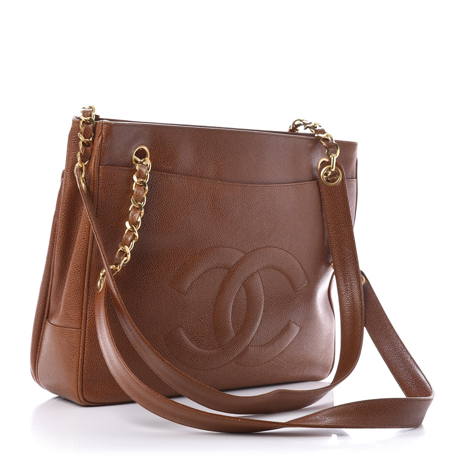 Chanel Caviar Flap Shoulder Bag Brown 3 of 11