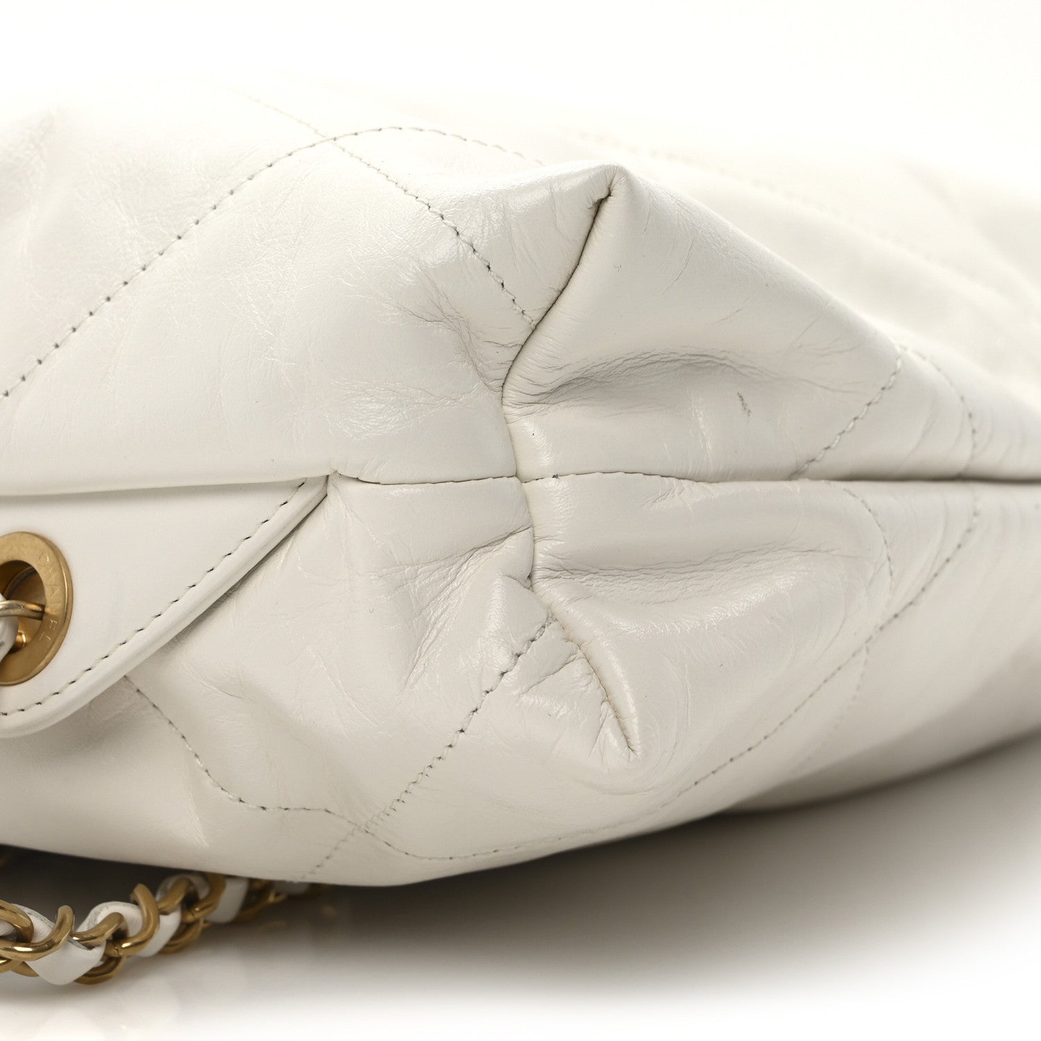 Chanel Shiny Calfskin Quilted Chanel 22 Backpack White 9 of 10