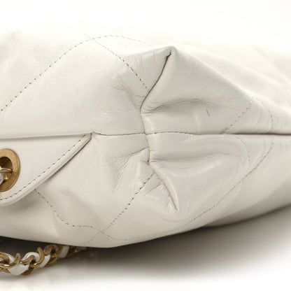 Chanel Shiny Calfskin Quilted Chanel 22 Backpack White 9 of 10