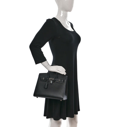 Hermes Madame Calfskin Birkin Sellier 25 Black 2 of 13