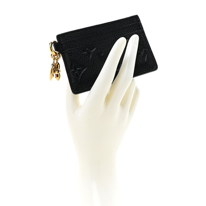 Louis Vuitton Empreinte Monogram LV Charms Card Holder Black 2 of 7