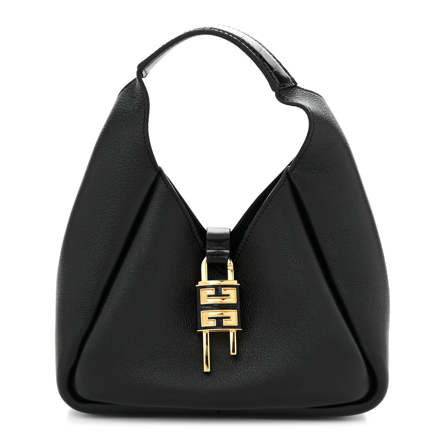 Grained Calfskin Mini G-Lock Hobo Black