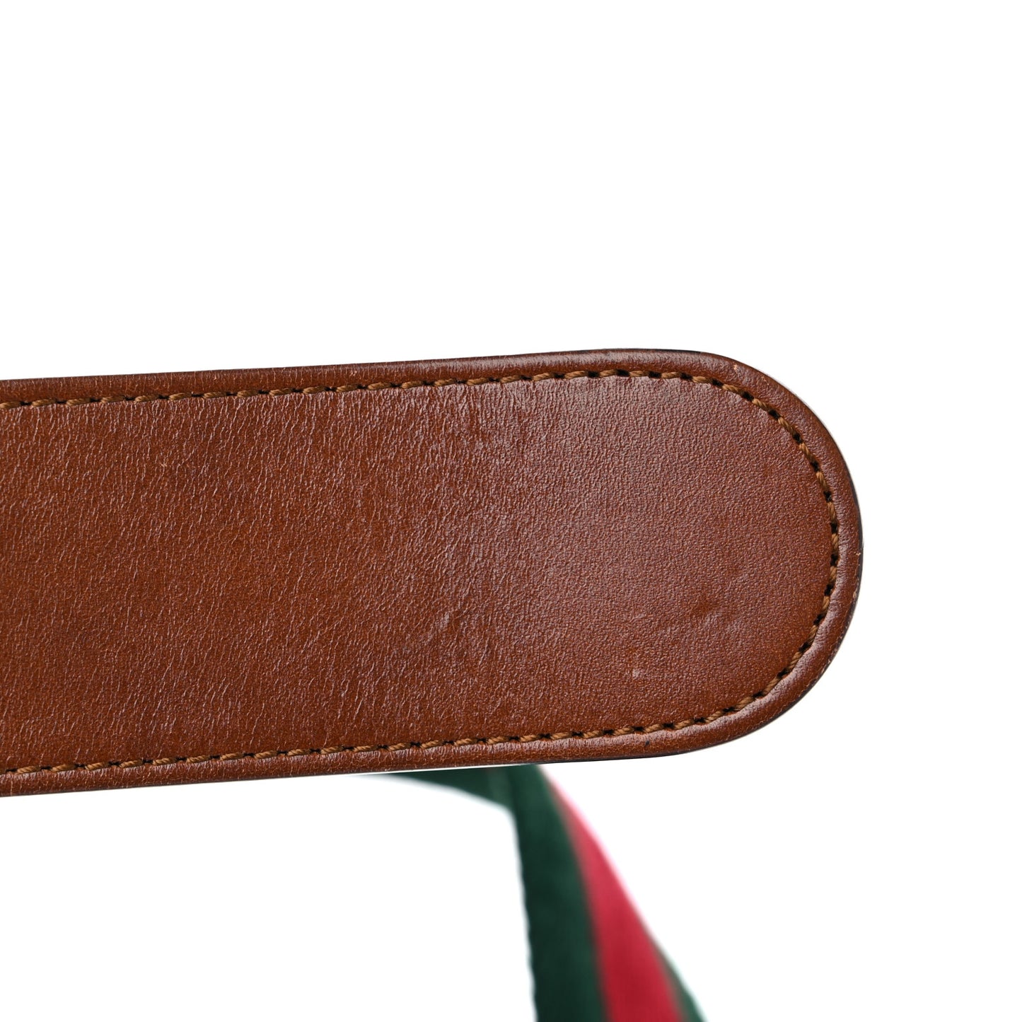 Nylon Calfskin Double G Web 40mm Belt 100 40 Green Red Cuir