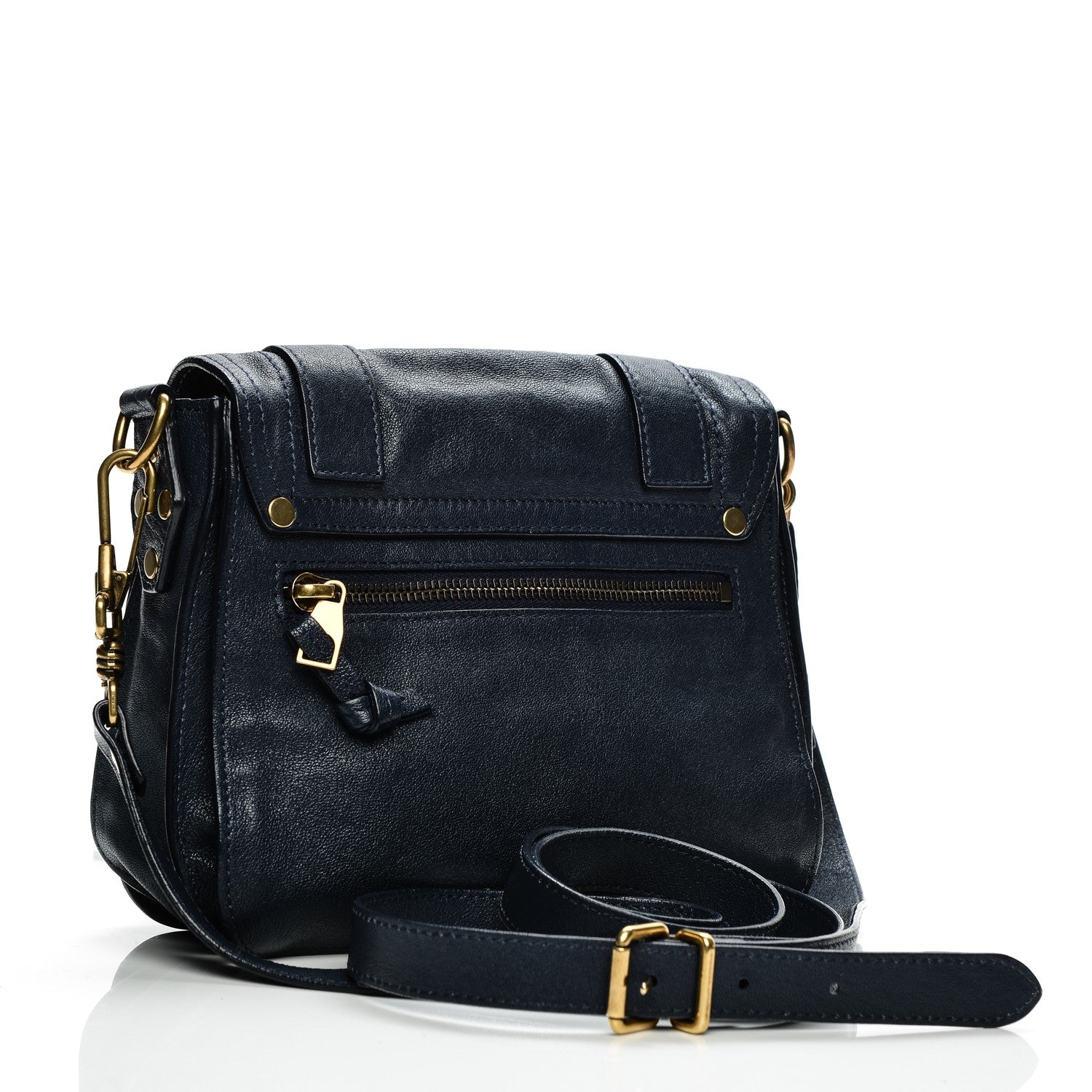 Proenza Schouler Lambskin PS1 Mini Pouch Messenger Midnight 3 of 8