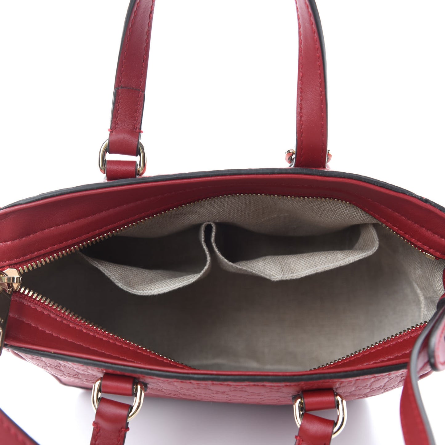 Microguccissima Small Bree Tote Red
