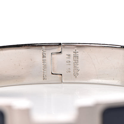 Hermes Matte Enamel Narrow Clic Clac HH Bracelet GM Bleu Nuit 4 of 5