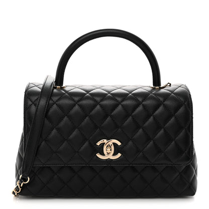 Chanel Caviar Quilted Small Coco Handle Flap Black 1 of 12