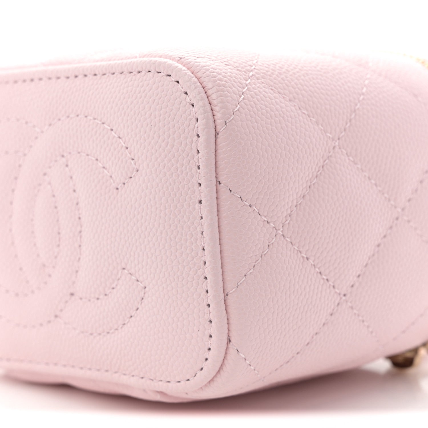 Chanel Caviar Quilted Mini Vanity Case With Chain Light Pink 10 of 11