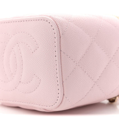 Chanel Caviar Quilted Mini Vanity Case With Chain Light Pink 10 of 11