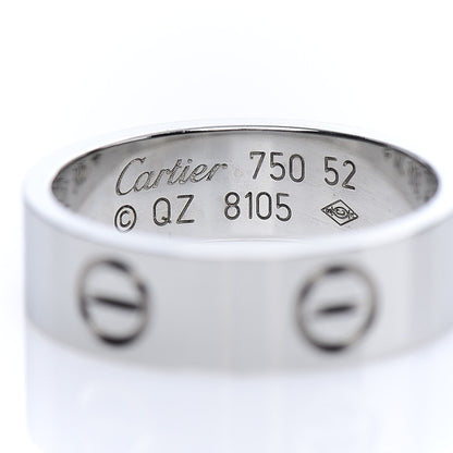 Cartier 18K White Gold 5.5mm LOVE Ring 52 6 4 of 4