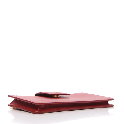 Prada Saffiano Metal Phone Wristlet Crossbody Wallet Rosso 4 of 9