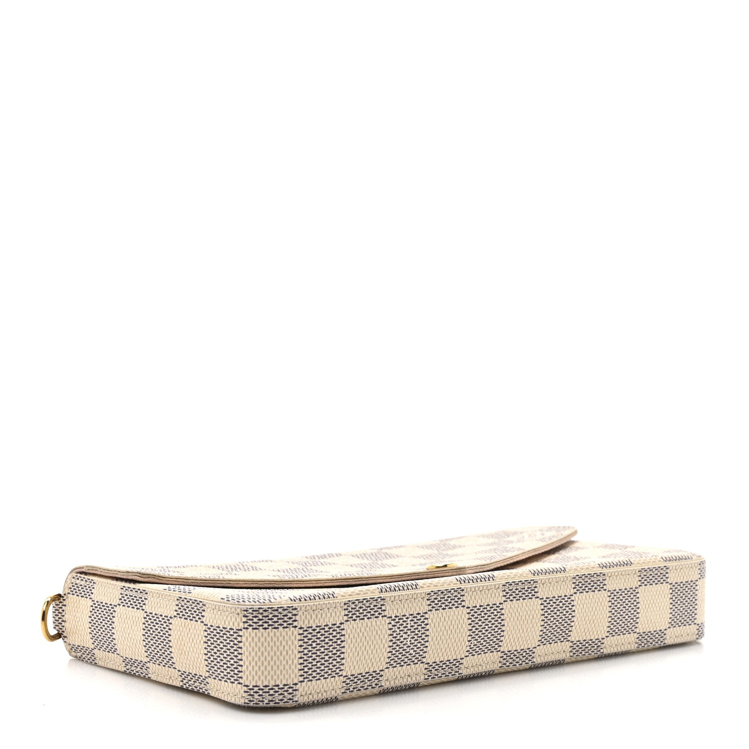 Louis Vuitton Damier Azur Pochette Felicie Chain Wallet Rose Ballerine 4 of 13