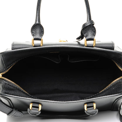 Alexander McQueen Pebbled Calfskin Padlock Pocket Tote Black 5 of 6