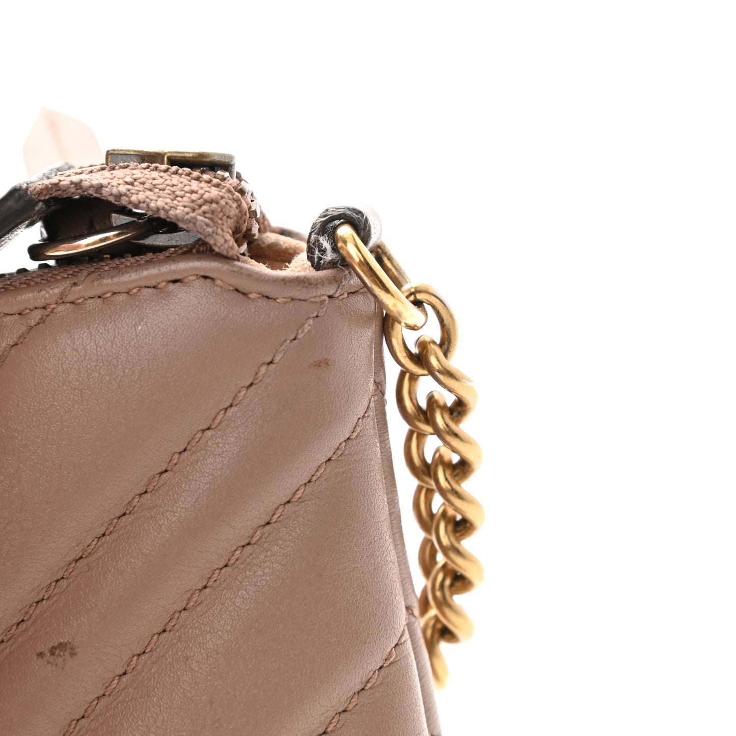 Calfskin Matelasse Mini GG Marmont Chain Bag Porcelain Rose