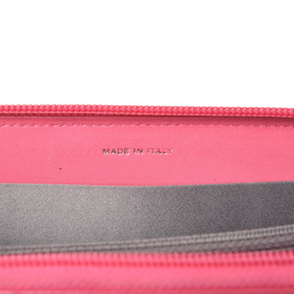 Chanel Patent Calfskin Lucky Symbols Zip Around Wallet Fuchsia 7 of 20